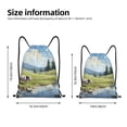 thumbnail image 2 of Xecao Pasture Cow Pattern Sports Drawstring Backpack - String Swim Gym Bag with Wet Proof Pocket for Women&Men-Medium, 2 of 6