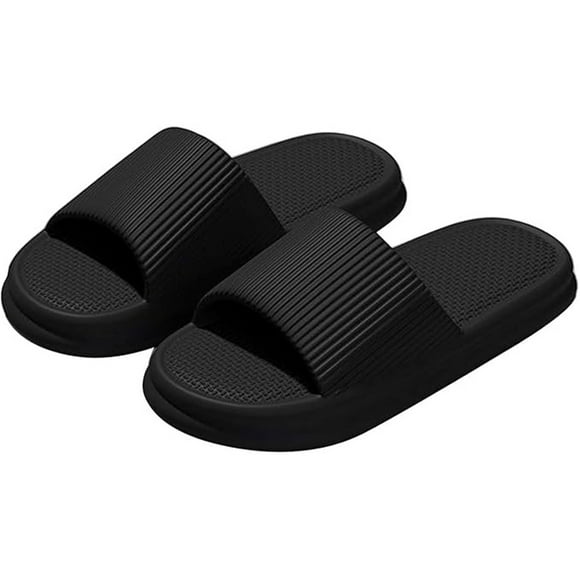 2025 Sandales pour Hommes Pantoufles pour Femmes et Sandales pour Hommes Hommes Pantoufles Coussin Sandales de Douche pour Hommes Sandales de Plage Chaussures Diapositives d'Intérieur Sandales de Salle de Bain Confort Ultime Légères Semelle Épaisse Facile à