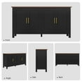 thumbnail image 2 of CBJCBJ 58” Modern Sideboard Buffet Cabinet, Living Room Accent Cabinet with Storage, for Kitchen,Black, 2 of 6