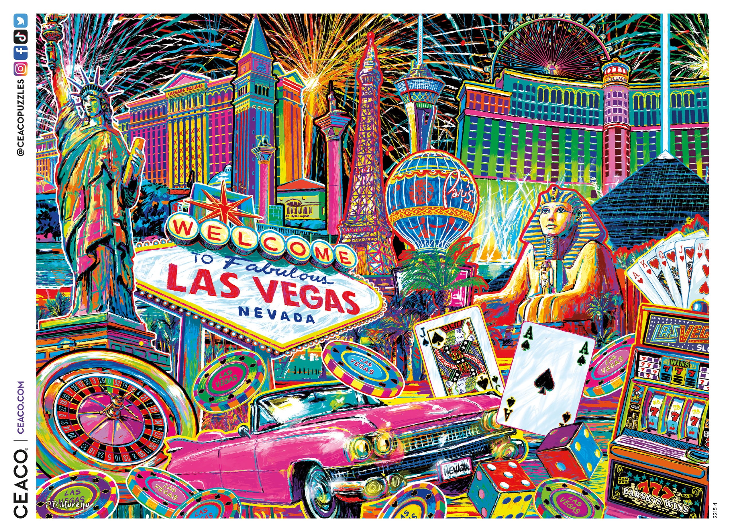 Ceaco - PD Moreno - Las Vegas - 300pc Piece Interlocking Jigsaw Puzzle