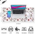 thumbnail image 5 of Long Mouse Pads for Desk,White Cow Strawberry Heart Pattern Desk Mats on Top Of Desks, Desk Mouse Pad Extra Large with 3mm Non-Slip Base and Stitched Edge for Gaming,Office,Work,Home 35.4"x15.7", 5 of 6