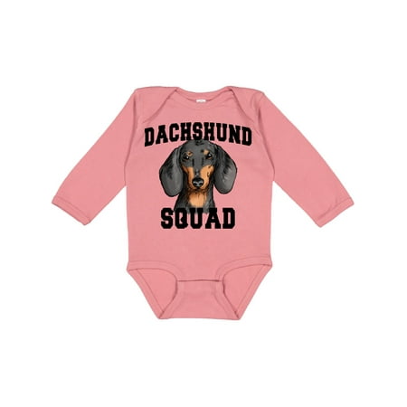 

Inktastic Dog Dachshund Squad Gift Baby Boy or Baby Girl Long Sleeve Bodysuit