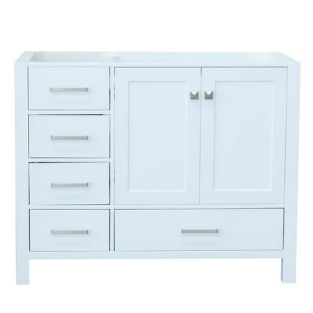 - Ariel Bath Cambridge Right Offset 42'' Single Bathroom Vanity Base Only