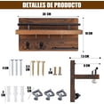 thumbnail image 3 of Soporte de Pared para Llavero, Porta Llaves, Colgador Llaves con Ganchos para Llaves y Manilla, Organizador de Lllaves Montado en la Pared y Organizador de Correo, Decoración de Pared, 3 of 4