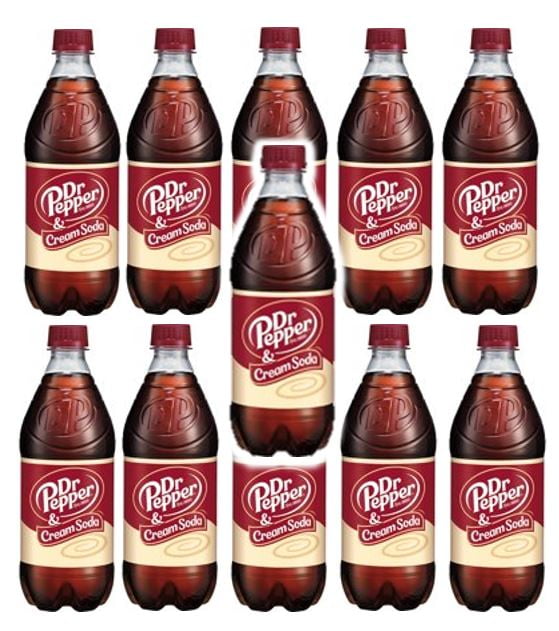 Dr Pepper Cream Soda 20oz Bottles (Pack of 10)