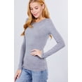 thumbnail image 3 of Simply Fashion Active Basic CrewNeck LongSleeve Slim Fit Cotton Tshirts,hgrey,2X, 3 of 4