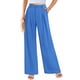 thumbnail image 2 of Pantalones PRETTYGARDEN Palazzo Mujer Tiro Alto Pierna Ancha Azul Talla Grande, 2 of 9