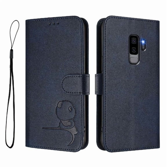 Phone Case for Samsung Galaxy S9 Plus Magnetic Flip Folio Card Slots Holder Kickstand Rfid Blocking Pu Leather