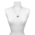 thumbnail image 3 of Delight Jewelry Rose Goldtone Beaded Peace Sign Silvertone Script Initial Disc - L - Charm Necklace, 20"+3", 3 of 4