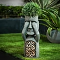 thumbnail image 6 of Clearance Sales! New! Gardening Ornaments, Aurlik Garden Look and Hear Easter Resin Ornaments Led Courtyard Home Design Easter Island Decoration, 6 of 7