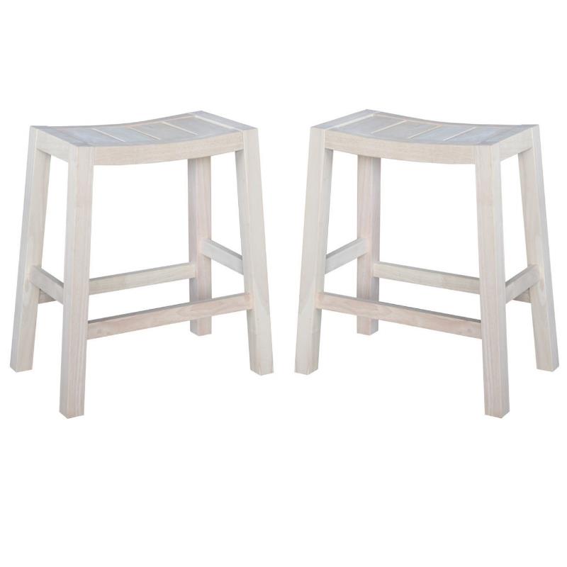 Home Square Furniture Ranch Stool 24" Seat Height Set of 2