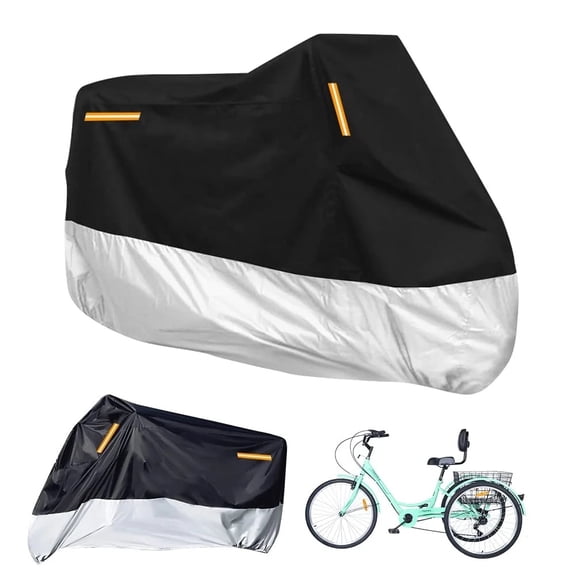 Heavy Duty Tricycle Cover – 210D Waterproof Oxford Outdoor Storage Protector for 3-Wheel Bikes & Small Motorcycles, All-Season Rain Snow UV Dust Guard