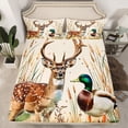 thumbnail image 2 of Feelyou Deer Duck Kids Twin Sheet Sets, Rustic Western Cabin Bedding, 3pcs, 2 of 7