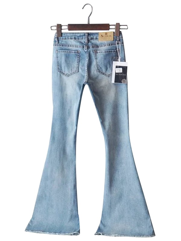 skinny jeans flared bottom