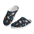 thumbnail image 2 of Xecao Space Print Cotton Slippers Fuzzy Warm Cozy Slippers Non Slip House Slippers For Indoor Outdoor Cotton Slippers House Slippers-37/38, 2 of 7