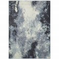 thumbnail image 7 of 3' X 5' Navy And Ivory Abstract Power Loom Stain Resistant Area Rug, 7 of 7