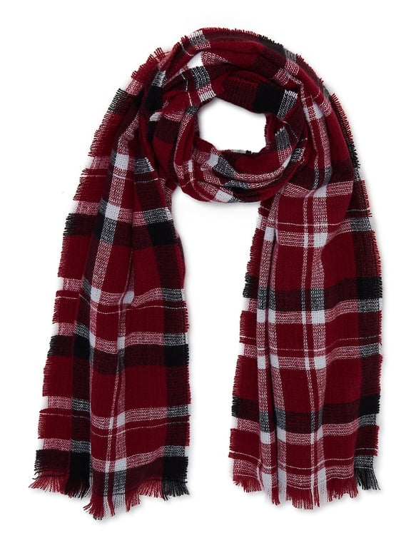 Women's Plaid Blanket Wrap Scarf