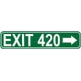 thumbnail image 1 of Exit 420 Street Sign, Quality Metal Sign, Exit 420 Sign Novelty Sign for Farm House Garage Wall Decor Tin Sign 16 x 4 Inch, 1 of 6