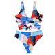 thumbnail image 3 of Traje de baño de bikini de dos piezas sexy sin mangas con estampado geométrico de moda de verano para mujer Fridja  nalpqowj50712, 3 of 8