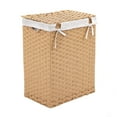 Seville Classics Handwoven Lidded Removable Washable Canvas Liner