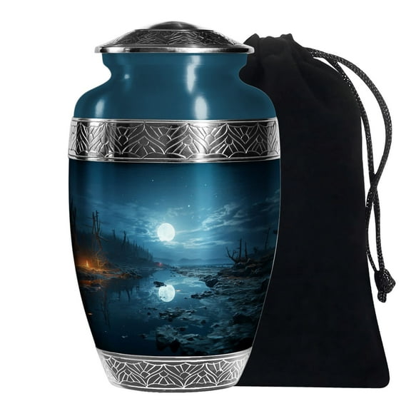 KARYLIZ Flower Unique Large Urn For Adult Ashes Urn For Human Ashes Adult Male Burial