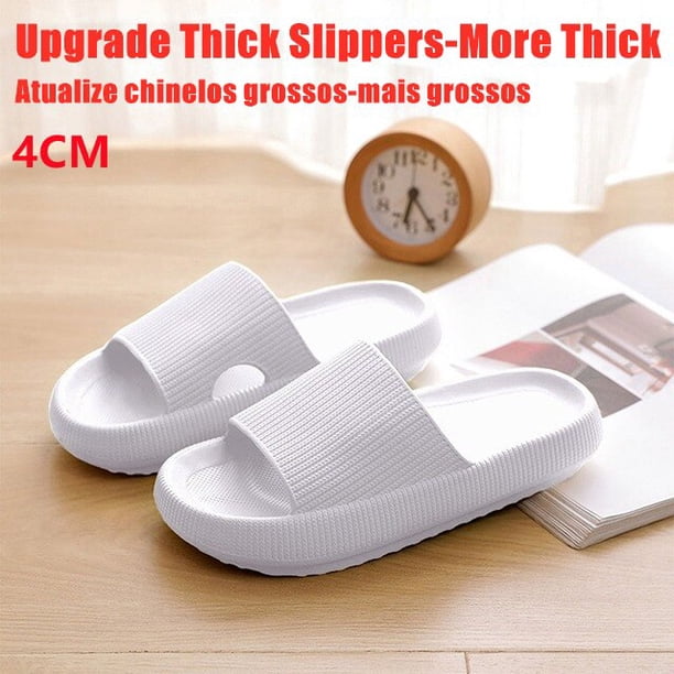 Zapatillas de baño de plataforma gruesa para mujer, chanclas antideslizantes de nube, sandalias de moda, suela suave, toboganes de interior EVA
