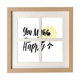 thumbnail image 1 of Me haces feliz quote Style Pantalla de escritorio de pared de marco 4 aperturas, 1 of 4