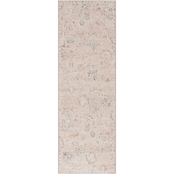 BoutiqueRugs Tinampo Traditional Runner Rug - Denim, Rust, Olive - 2'7" x 7'10" Runner