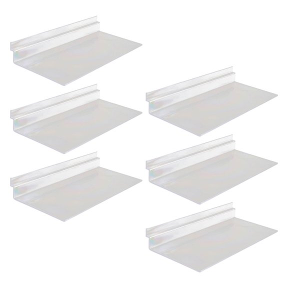 ELAYARD Plastic Transparent Shoe Display Shelf for Home Floating Sneaker 6Pcs