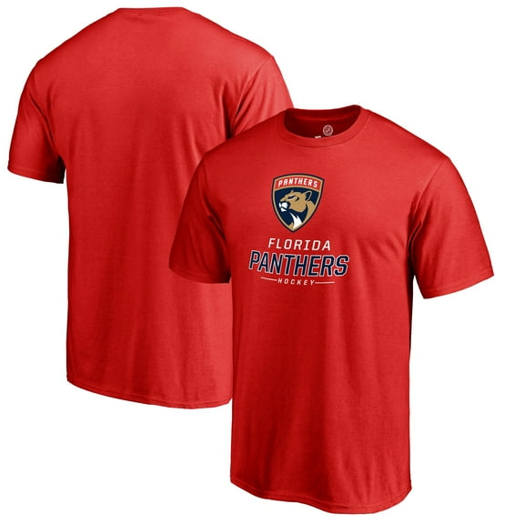 Men's Red Florida Panthers Team Lockup T-Shirt