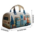 thumbnail image 2 of Printed Travel Duffel Bag, Large Capacity Overnight Bag With Shoulder Strap And Easy Carry Handles, Lightweight Weekend Tote Organizer, For Road Trips Travel Sports, 2 of 8