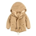 thumbnail image 2 of Vedolay Girls Fall Tops Girl's Outwear Thick Zip Hoodie Kids Girl's for Coat&jacket,Beige 6-7 Years, 2 of 5