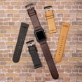 thumbnail image 2 of Tigers Premium Leather Unisex Watch Band for Apple Watch - 38/40/41mm(42mm Series 10) Short Brown by Affinity Bands, 2 of 5