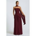 thumbnail image 3 of Women'S Off-the-Shoulder Tube Dress with Side Design, Suitable for Going Out Casual Elegant Club Party Long Dress Wine Red L, 3 of 7