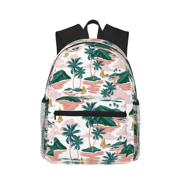 Fotbe Hawaii Palms Mochila Ligera Casual para Laptop para Hombres y Mujeres, Mochila Impermeable de Uso Diario, Mochila para Universidad