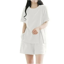 2 Piece Sets for Women Fashion Suit Short Sleeve Color Trousers Casual Two-Piece Suit