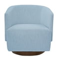 thumbnail image 2 of MINCETA Accent Chair,Modern Swivel Chairs for Living Room and Bedroom Reading with Wood Base,Performance Fabric in Dusty Blue, 2 of 5