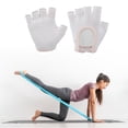 thumbnail image 4 of Unique Bargains Yoga Gloves Durable Fingerless Pilates Gloves One Size White, 4 of 5