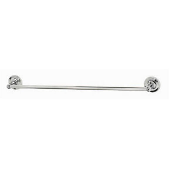 18 in. HomePointe Chrome Rounded Towel Bar, Brass Base