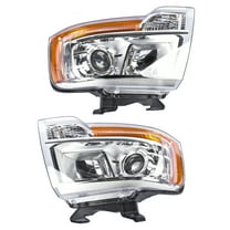 GELUOXI 2PCS Left & Right Halogen Projector Headlights for 2015-2017 Ford Expedition FO2502334 FO2503334