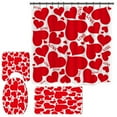 thumbnail image 4 of 2024 Valentine's Day decorative shower curtain, bathroom four-piece set Rose shower curtain decoration set Printed Waterproof shower curtain Anti-slip mat, 4 of 7