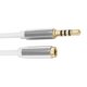 thumbnail image 4 of Moyic Cable de extensión para auriculares, aleación de aluminio, Audio, altavoz de 3,5mm, a , 3 metros blanco 2Conjunto, 4 of 6