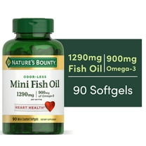 Nature's Bounty Mini Fish Oil Odorless Softgels, 1290 Mg, 90 Ct