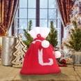 thumbnail image 4 of Lilixerw Christmas Monogram Bag for Gifts,Drawstring Christmas Knitted Gift Bag Christmas Candy Bag for Christmas Ornament Party Supplies(J), 4 of 5