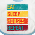 thumbnail image 4 of Inktastic Dressage Eat Sleep Horses Repeat Boys or Girls Baby Bib, 4 of 4