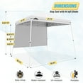 thumbnail image 4 of EAGLE PEAK 10x10 Outdoor Pop Up Slant Leg Canopy Tent with Wall Panel,White, 4 of 9