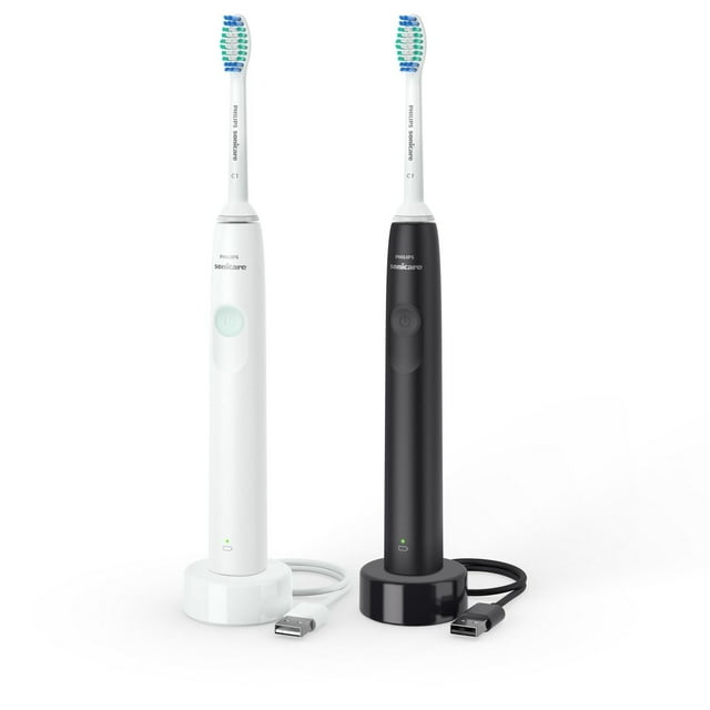 Philips Sonicare 2300 Power Toothbrush, Rechargeable Electric Toothbrush, White and Black
