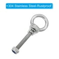 thumbnail image 4 of Uxcell M6 x 40mm Lifting Shoulder Eye Bolt 304 Stainless Steel Lifting Ring Threaded Eyebolt with Nuts and Washers 5Pcs, 4 of 5