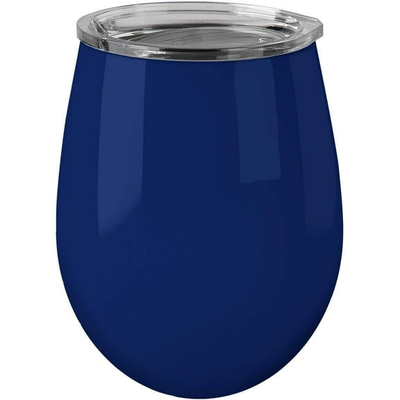 True North Stemless Wine Glass Tumbler, 12 oz Double Wall Vacuum Insulated (Sport Navy)