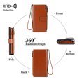 thumbnail image 2 of Cartera para mujer de cuero grande bolso de mano titular de la tarjeta de crédito con bolsillo con cremallera, bolsos de moda para mujer, 2 of 5